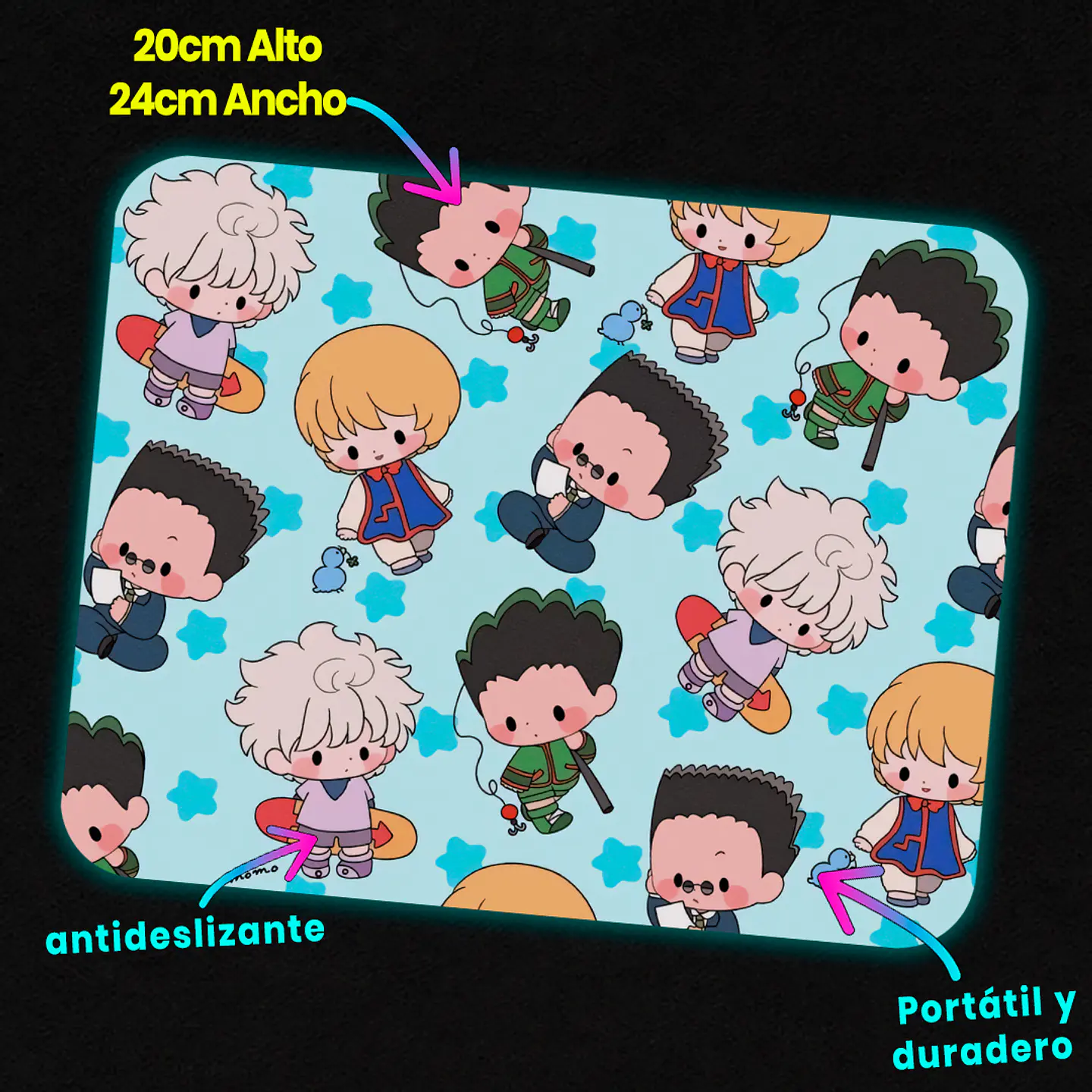 Mousepad 20x24 cm - Diseño Hunter Quartet Retro Stripes 2