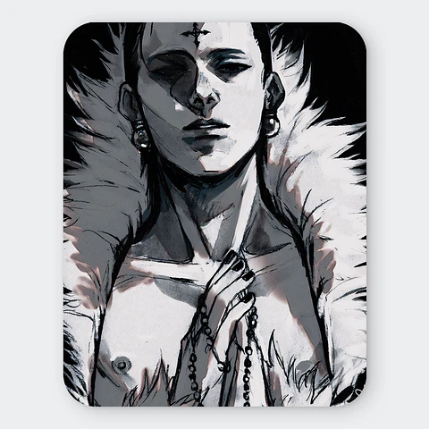 Mousepad 20x24 cm - Diseño Chrollo Lucilfer Noir Sketch