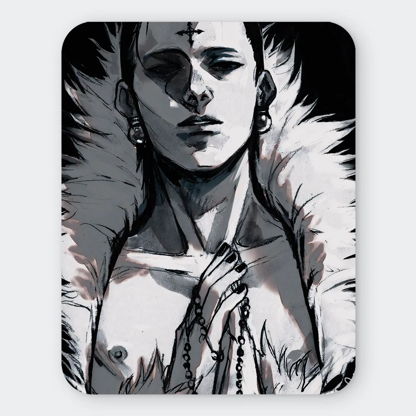 Mousepad 20x24 cm - Diseño Chrollo Lucilfer Noir Sketch 1