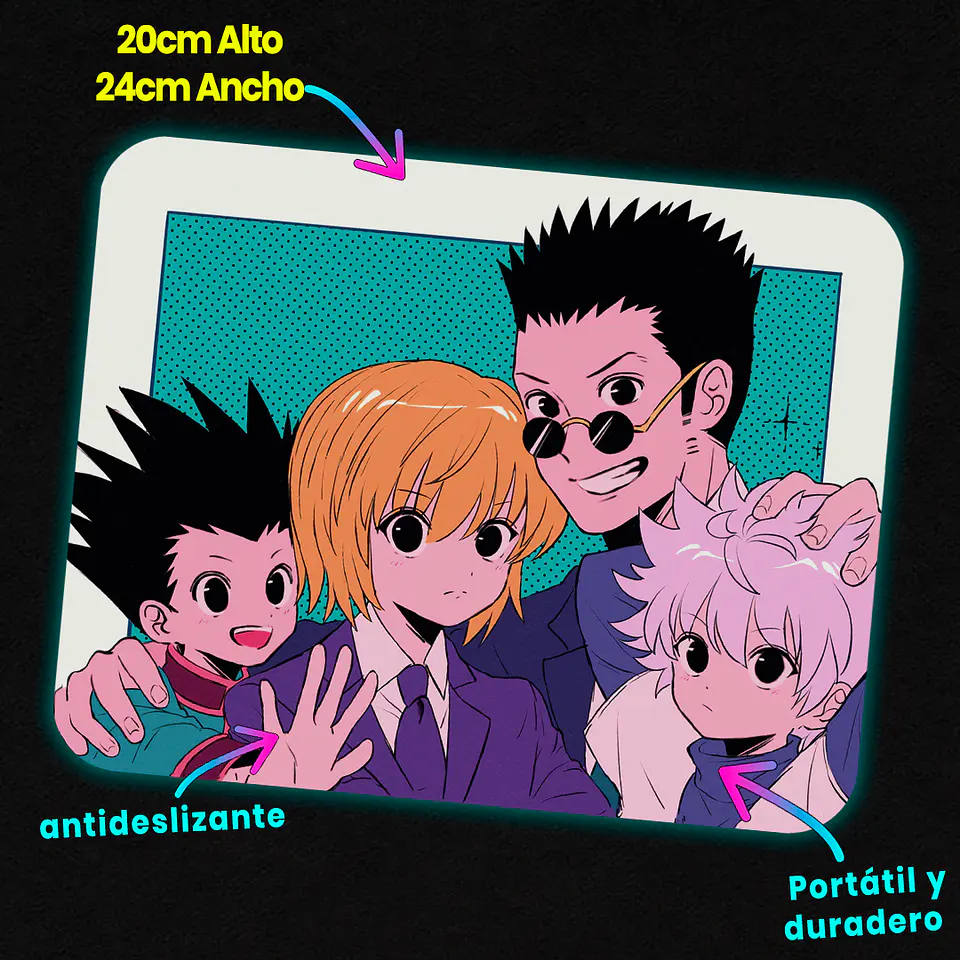 Mousepad 20x24 cm - Diseño Hunter Squad Retro Pop 2