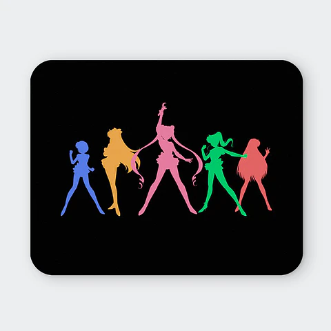 Mousepad 20x24 cm - Diseño Sailor Guardians Silhouettes