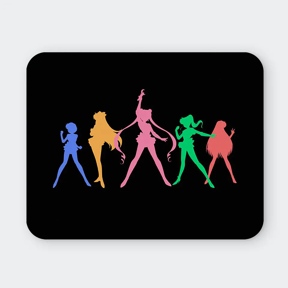 Mousepad 20x24 cm - Diseño Sailor Guardians Silhouettes 1
