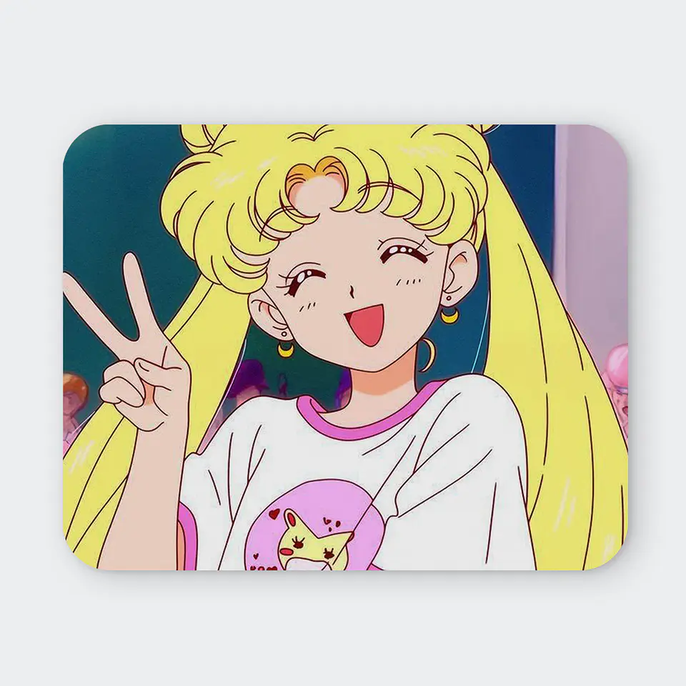 Mousepad 20x24 cm - Diseño Usagi Tsukino Retro Peace 1