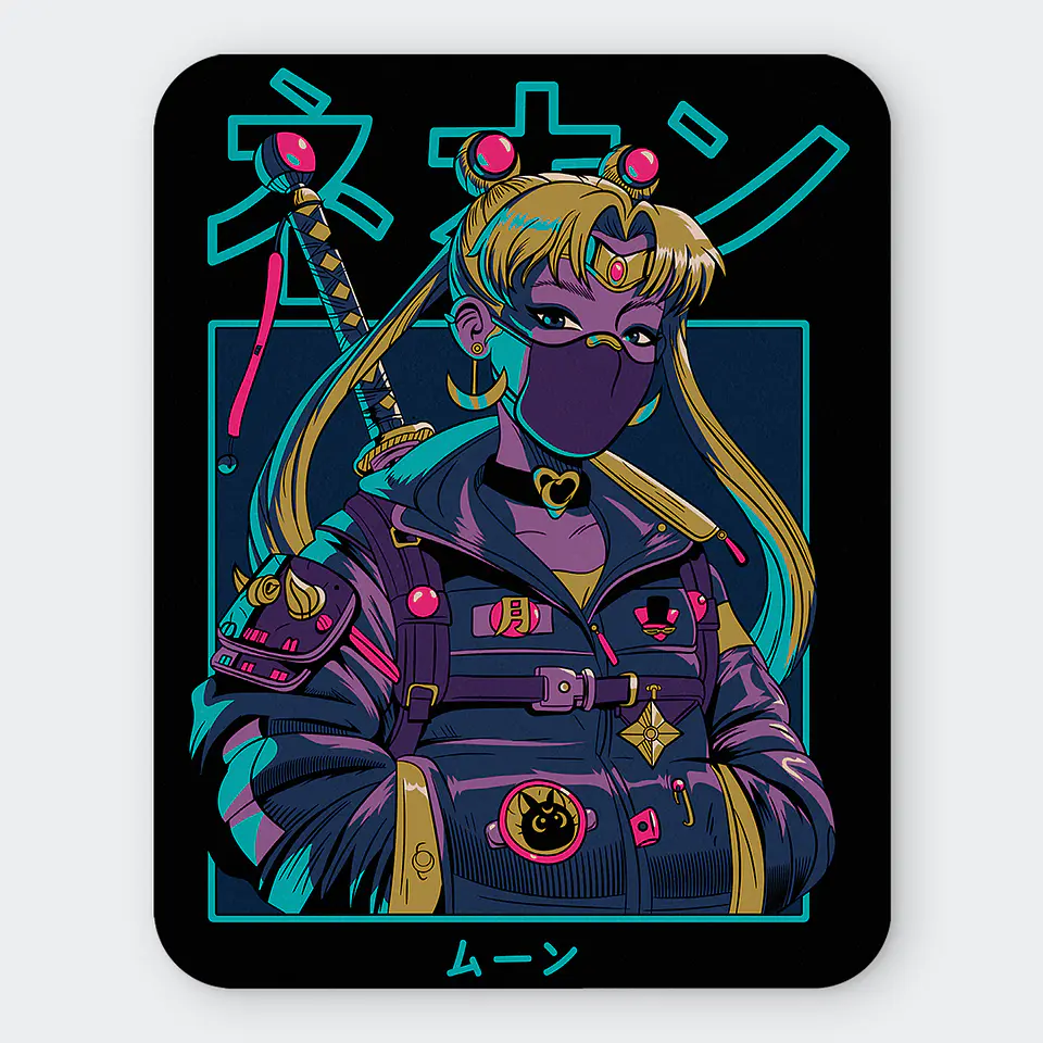 Mousepad 20x24 cm - Diseño Sailor Moon Cyber Shinobi Night 1