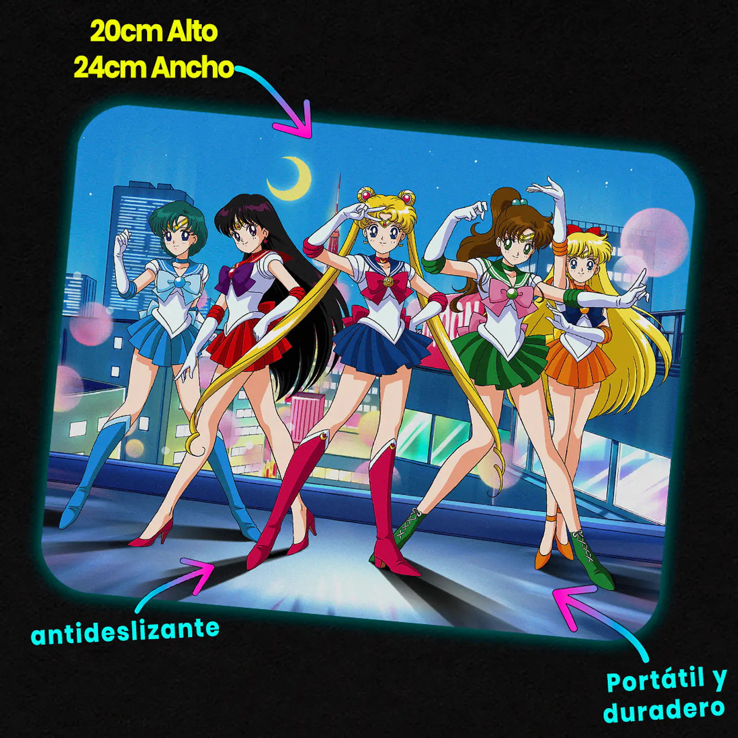 Mousepad 20x24 cm - Diseño Sailor Moon & Princess Serenity Destiny 2