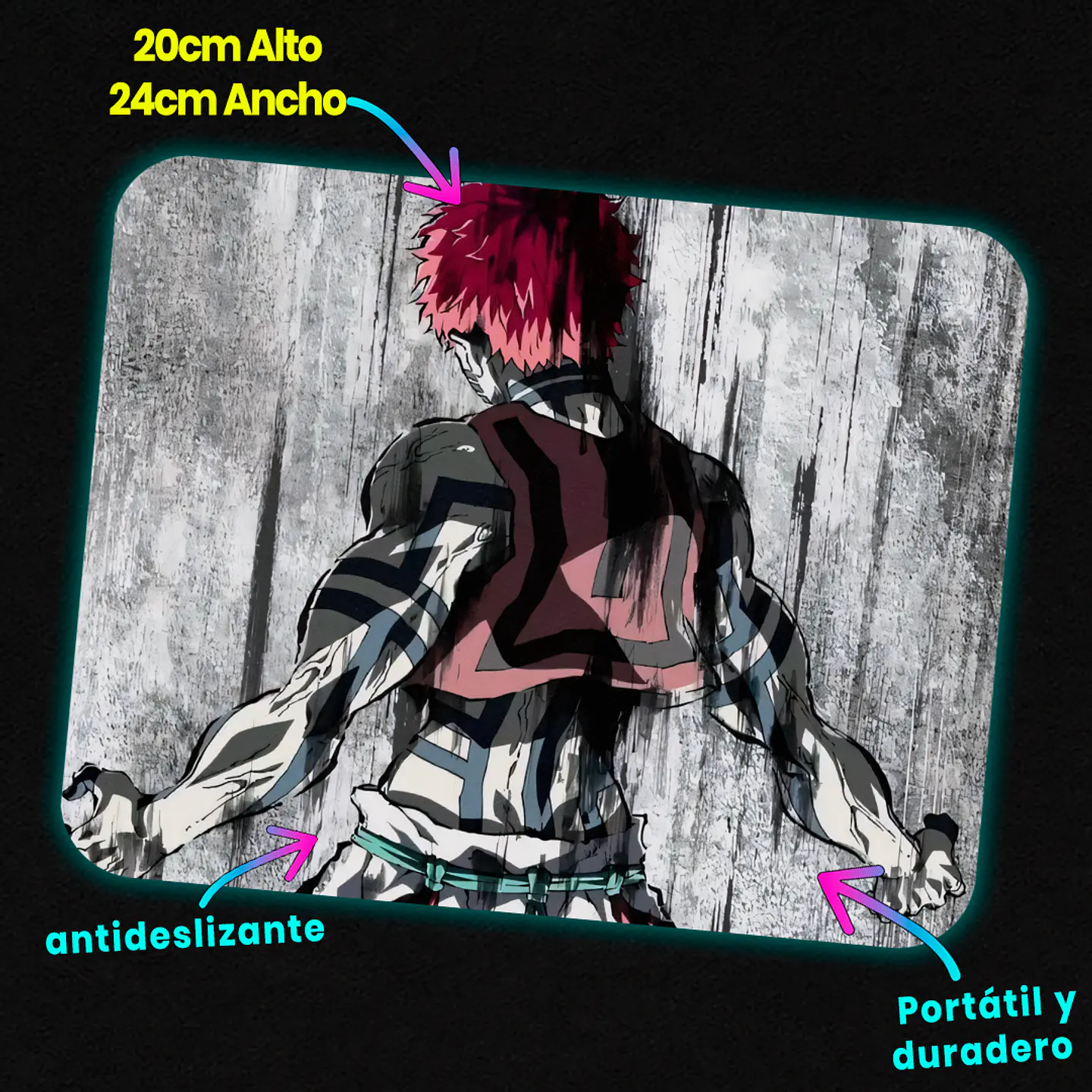 Mousepad 20x24 cm - Diseño Akaza Destructive Death 2