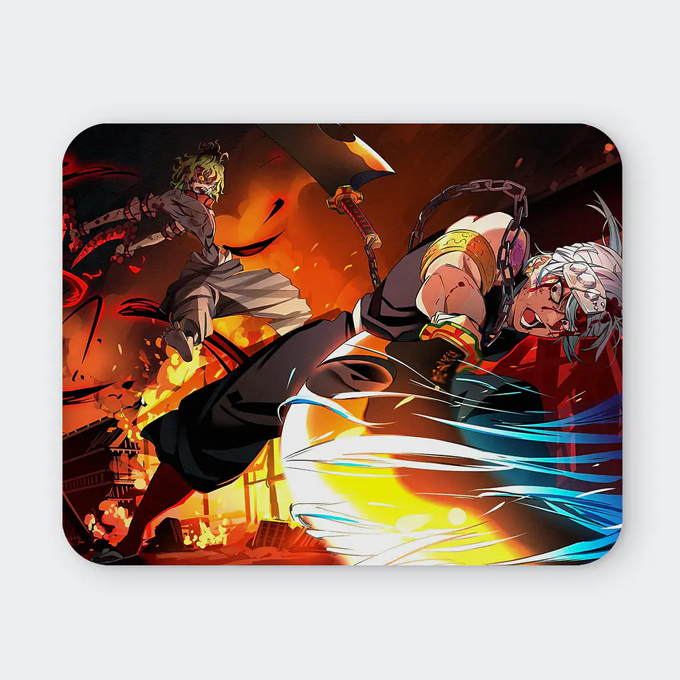 Mousepad 20x24 cm - Diseño Tengen vs Gyutaro 1