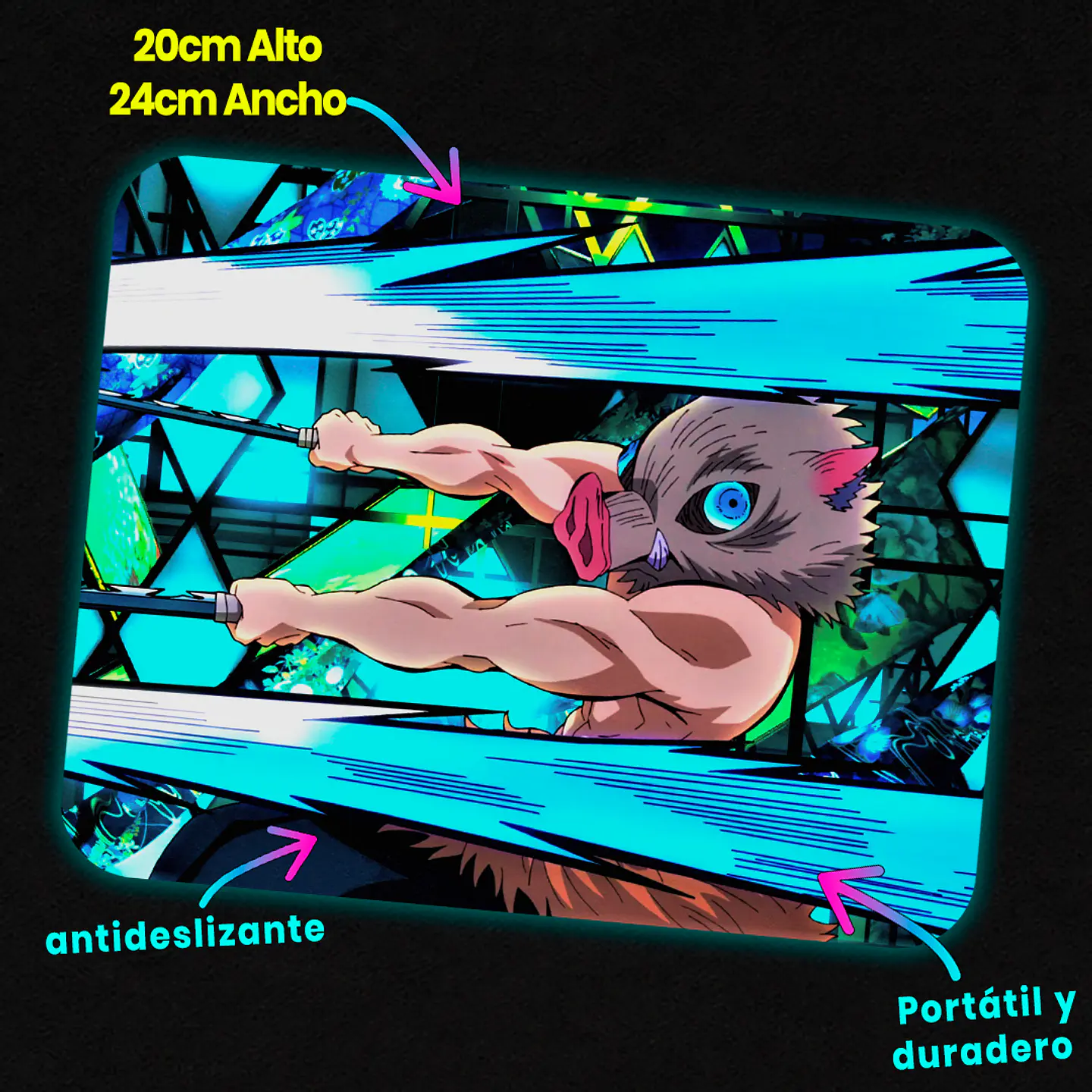 Mousepad 20x24 cm - Diseño Inosuke Beast Rush 2