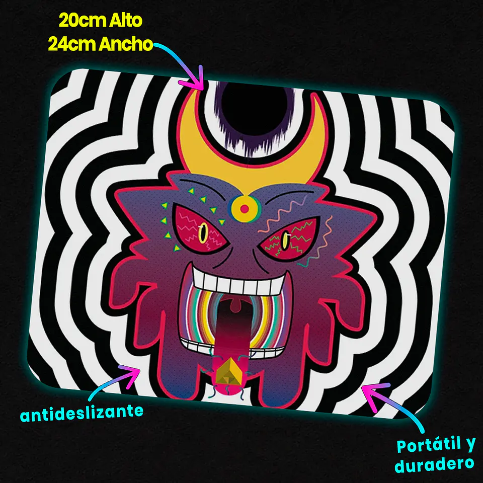 Mousepad 20x24 cm - Diseño Abstract Gengar Hypnosis 2