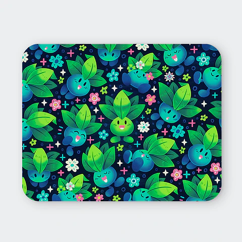 Mousepad 20x24 cm - Diseño Oddish Floral Midnight Pattern