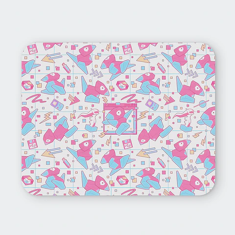 Mousepad 20x24 cm - Diseño Porygon Virtual Retro Pattern