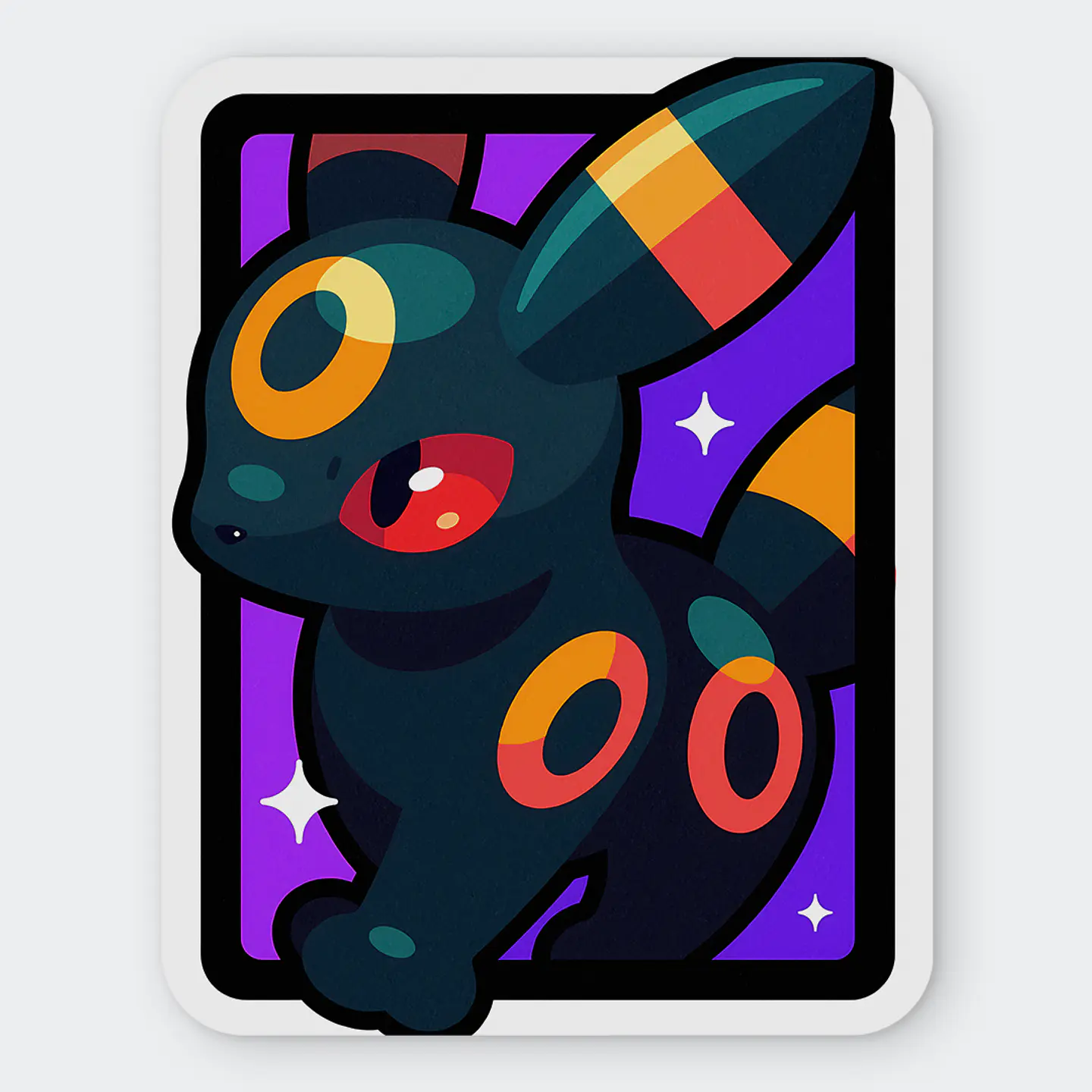 Mousepad 20x24 cm - Diseño Umbreon Moonlight Neon Pop 1