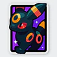 Mousepad 20x24 cm - Diseño Umbreon Moonlight Neon Pop - Miniatura 1