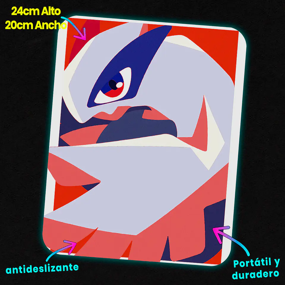 Mousepad 20x24 cm - Diseño Lugia Deep Sea Abstract 1