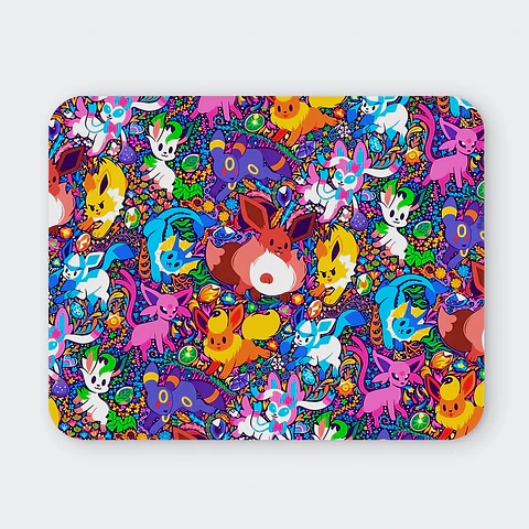 Mousepad 20x24 cm - Diseño Eeveelutions Garden Pattern