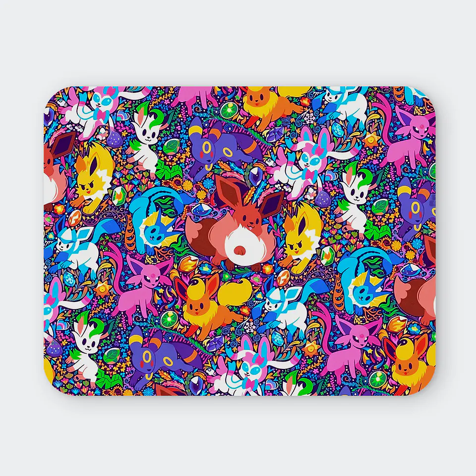 Mousepad 20x24 cm - Diseño Eeveelutions Garden Pattern 1