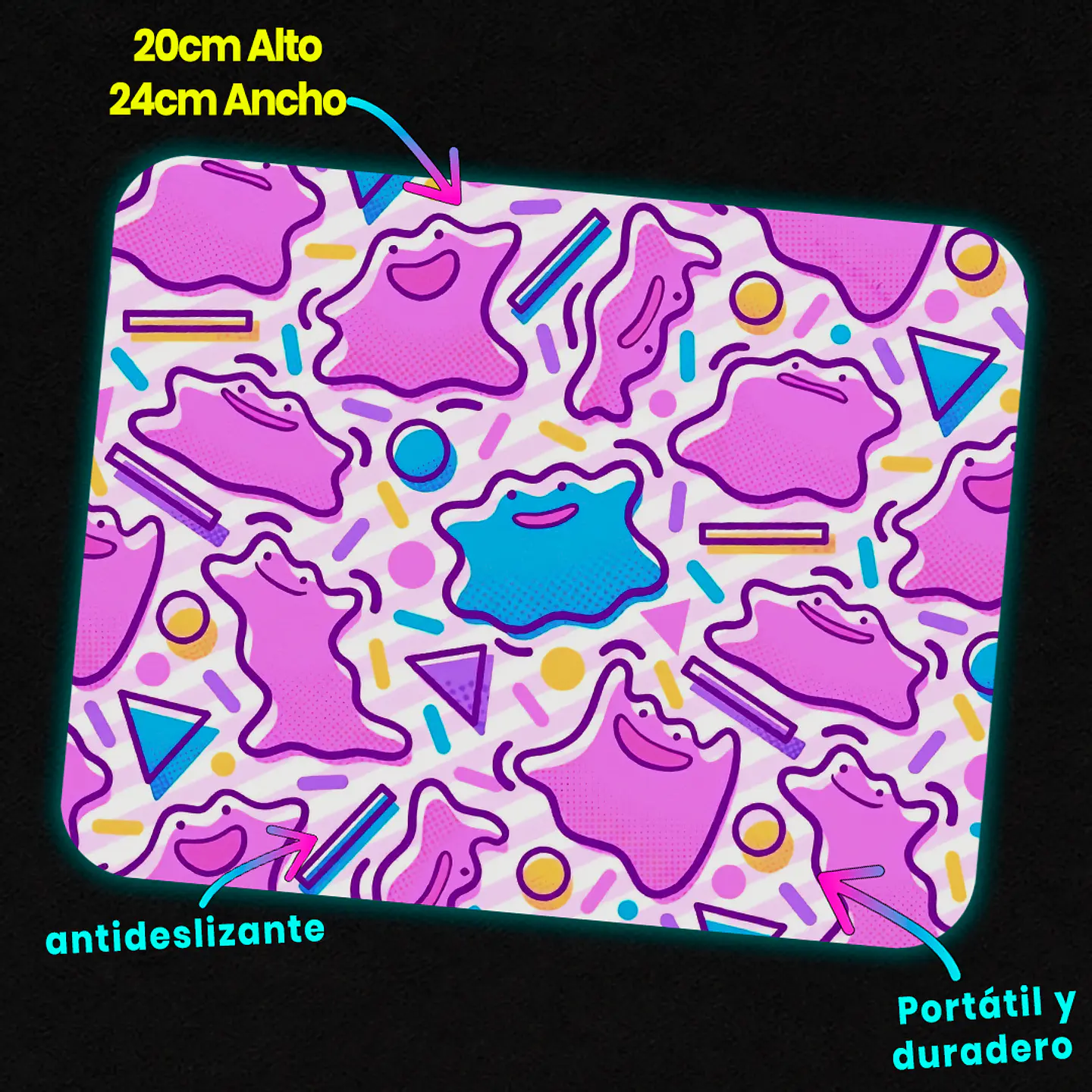 Mousepad 20x24 cm - Diseño Ditto Shapes & Shiny Pattern 2