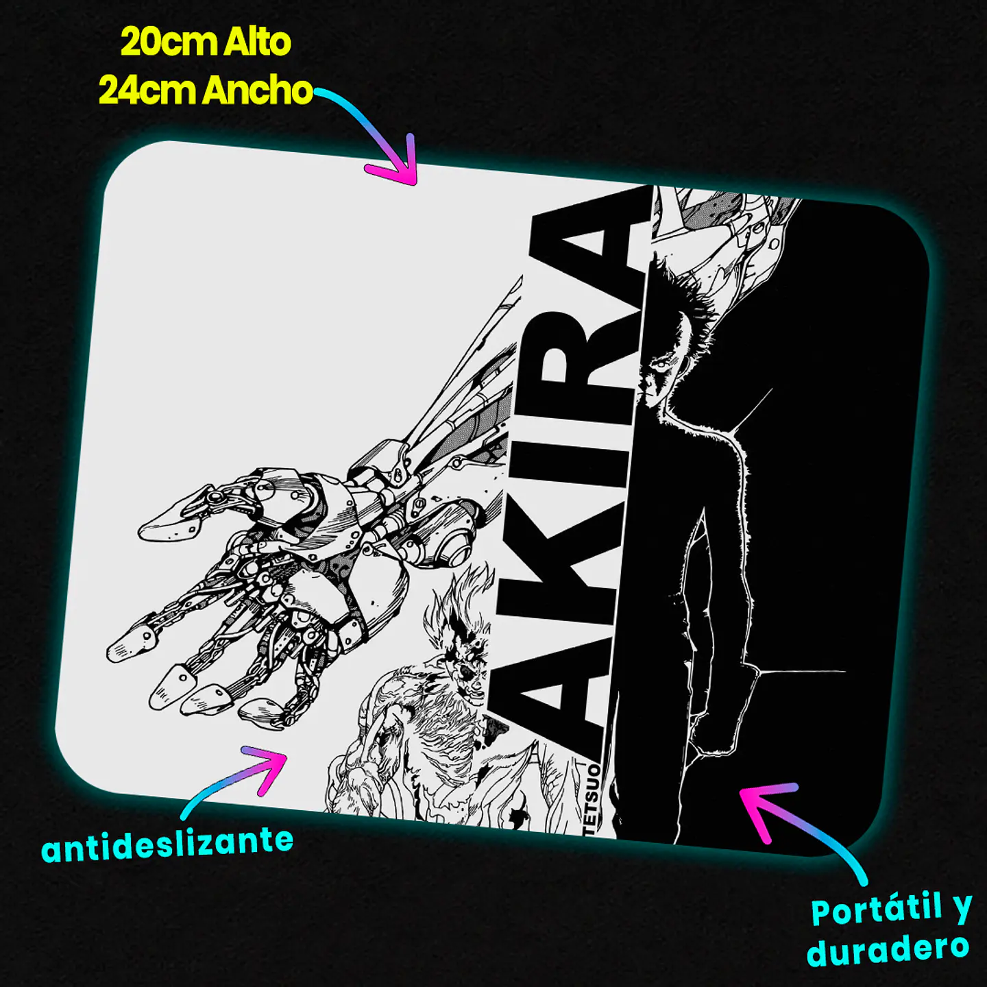 Mousepad 20x24 cm - Diseño Akira Tetsuo Dual Nexus 2