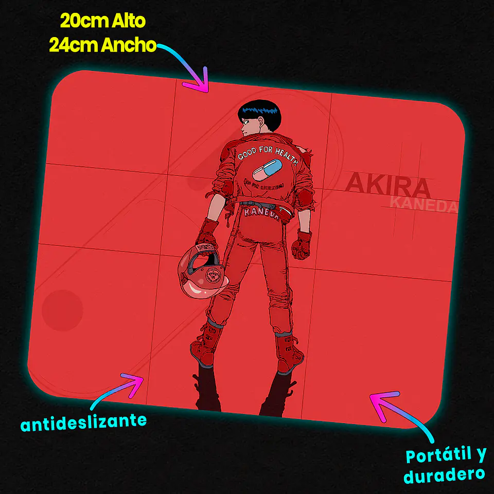 Mousepad 20x24 cm - Diseño Akira Kaneda Capsule Red 2