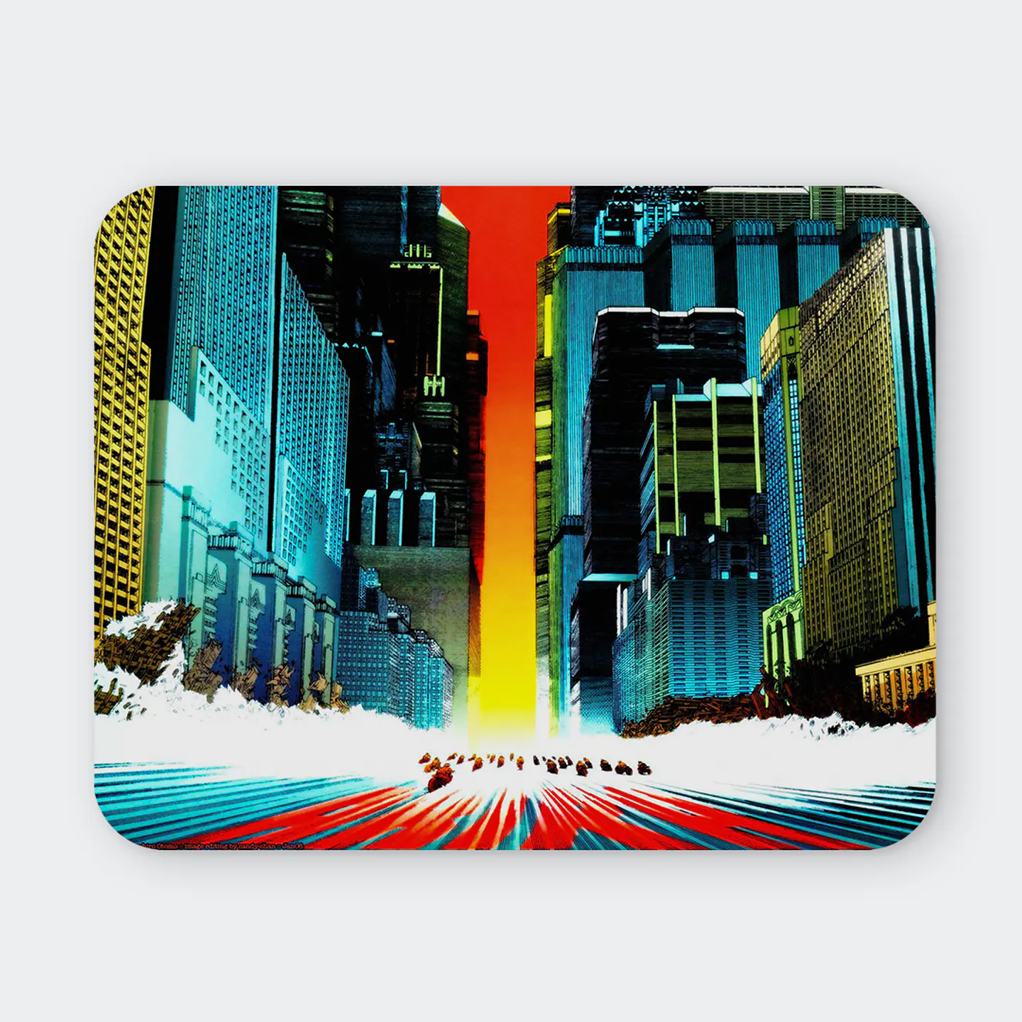 Mousepad 20x24 cm - Diseño Akira Neo-Tokyo Skyline 1