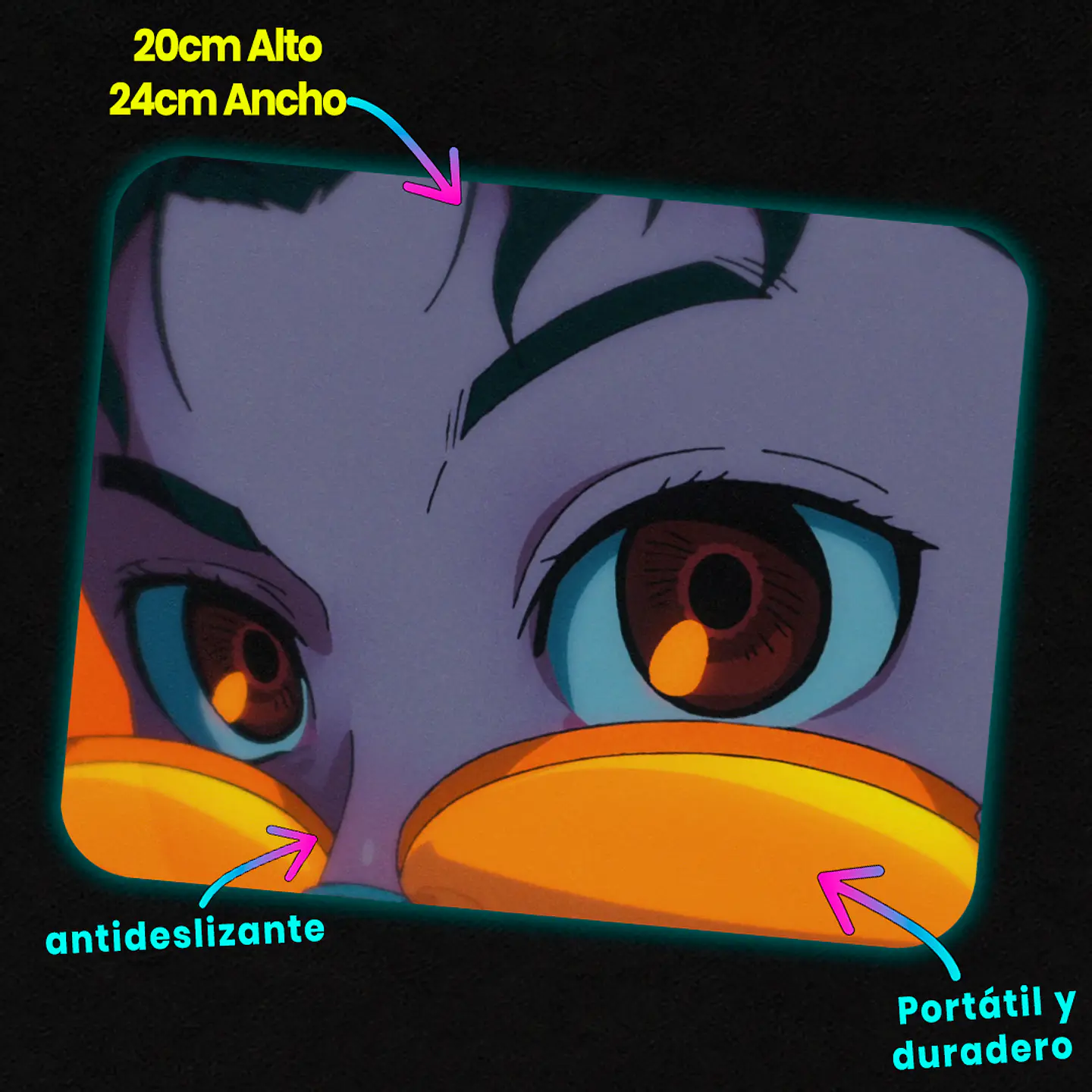 Mousepad 20x24 cm - Diseño Dandadan Okarun Retro Gaze 2