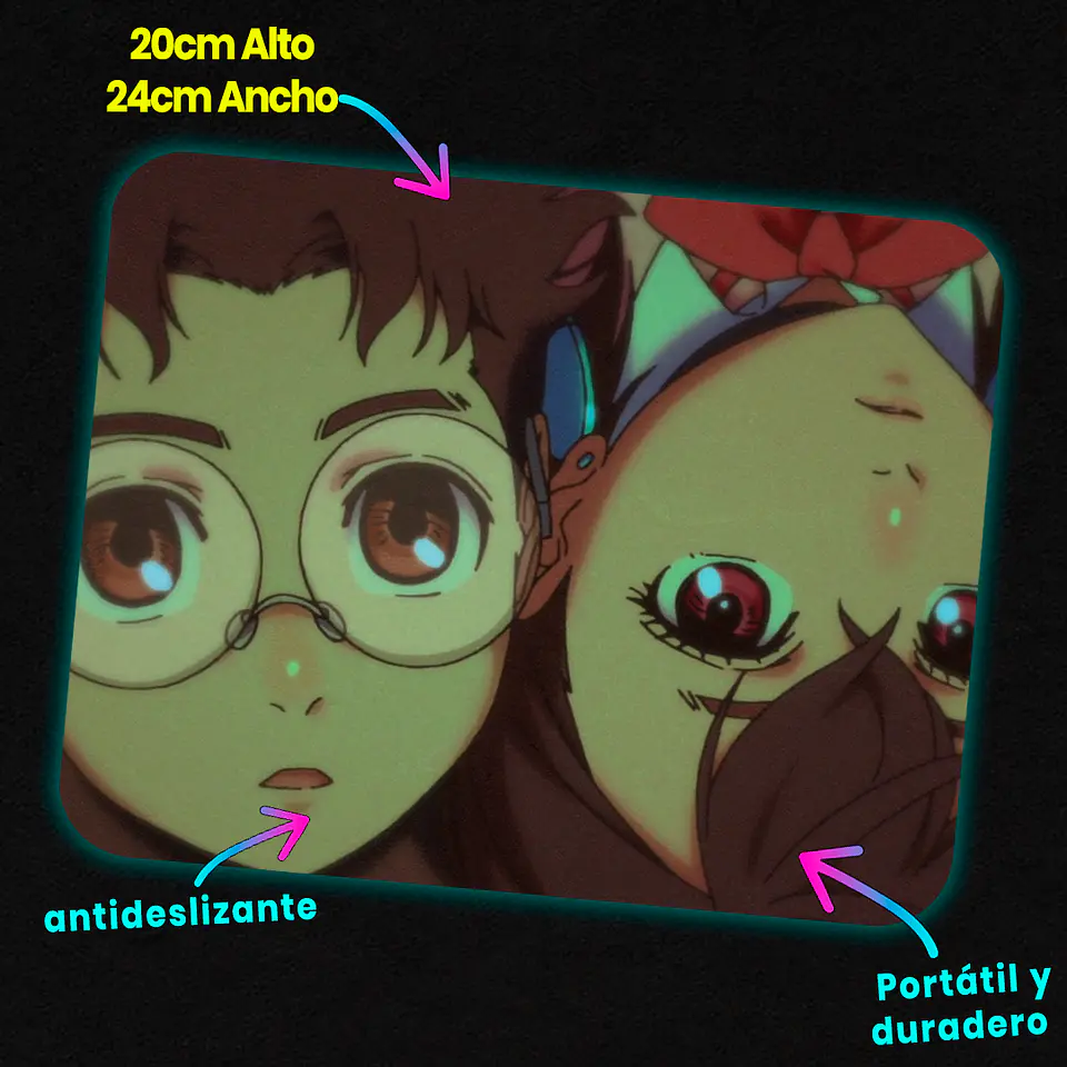 Mousepad 20x24 cm - Diseño Dandadan Momo & Okarun Lo-Fi Duo 2