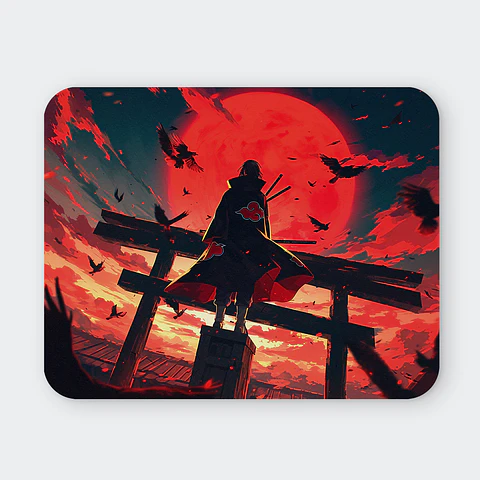 Mousepad 20x24 cm - Diseño Itachi Uchiha Crimson Tsukuyomi