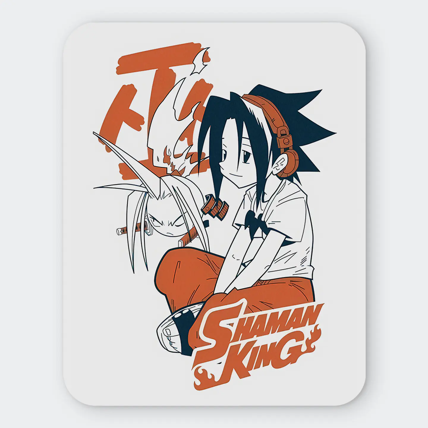 Mousepad 20x24 cm - Diseño Yoh & Amidamaru Spirit Unity 1