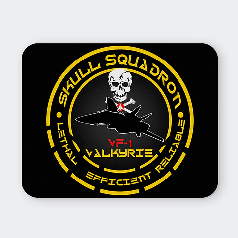 Mousepad 20x24 cm - Diseño Robotech Skull Squadron Tactical Crest