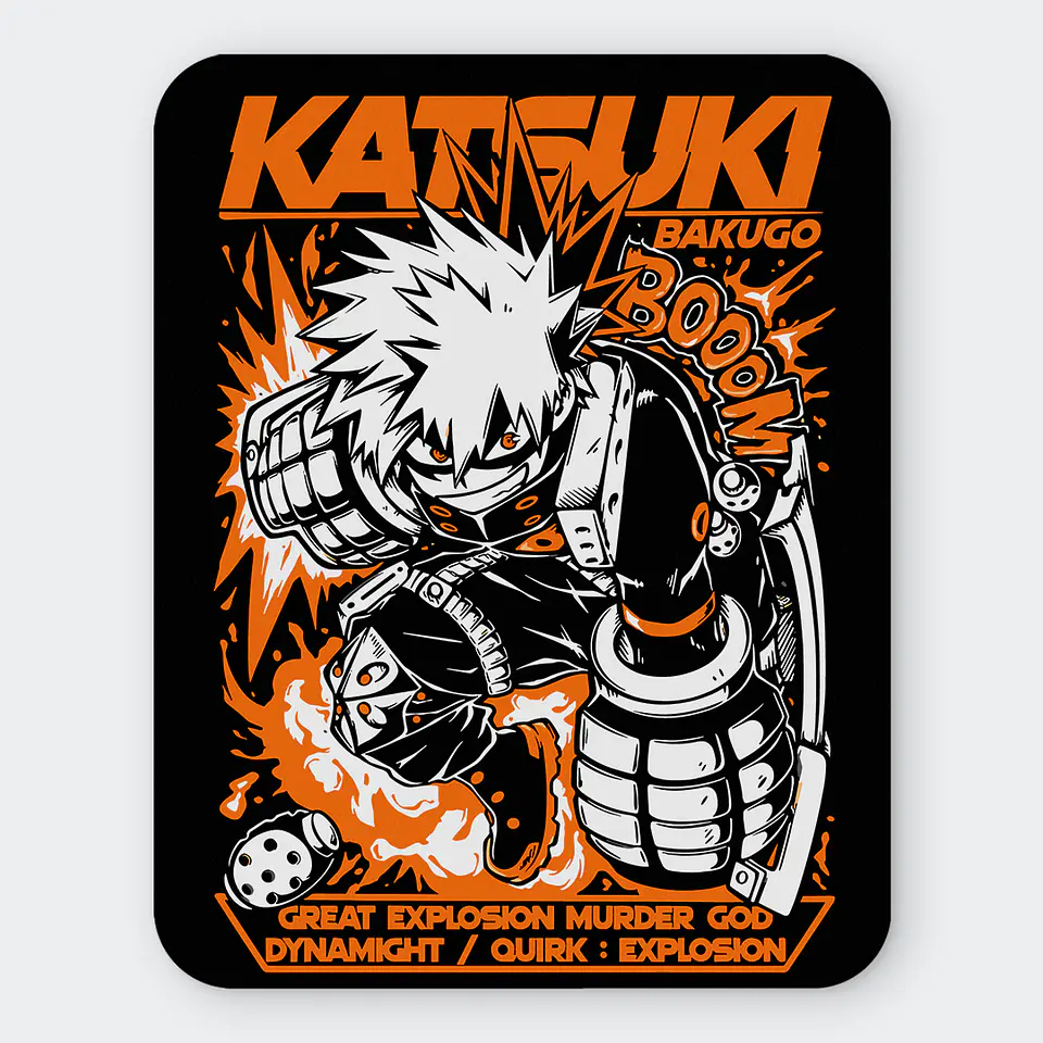 Mousepad 20x24 cm - Diseño Bakugo Great Explosion 1