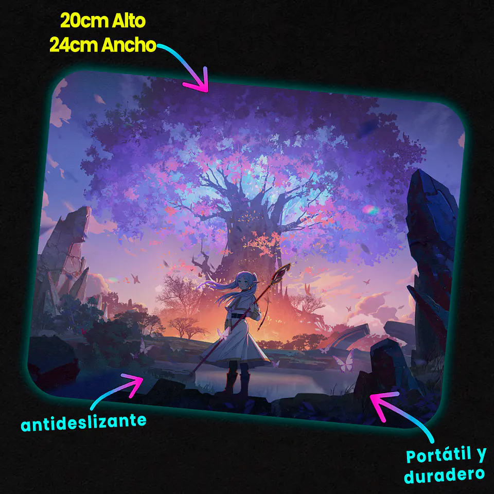 Mousepad 20x24 cm - Diseño Frieren: Starlight Sakura Journey 2