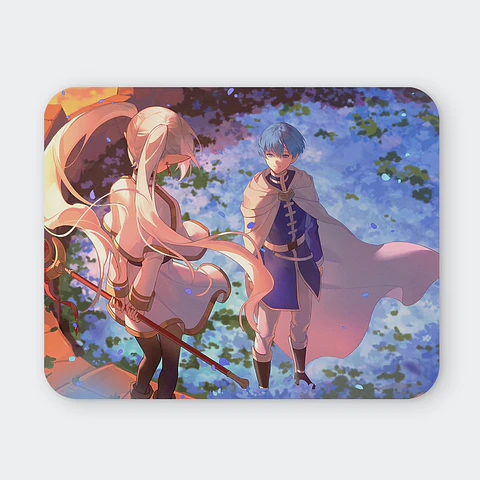 Mousepad 20x24 cm - Diseño Frieren & Himmel: Blue Petals Memory