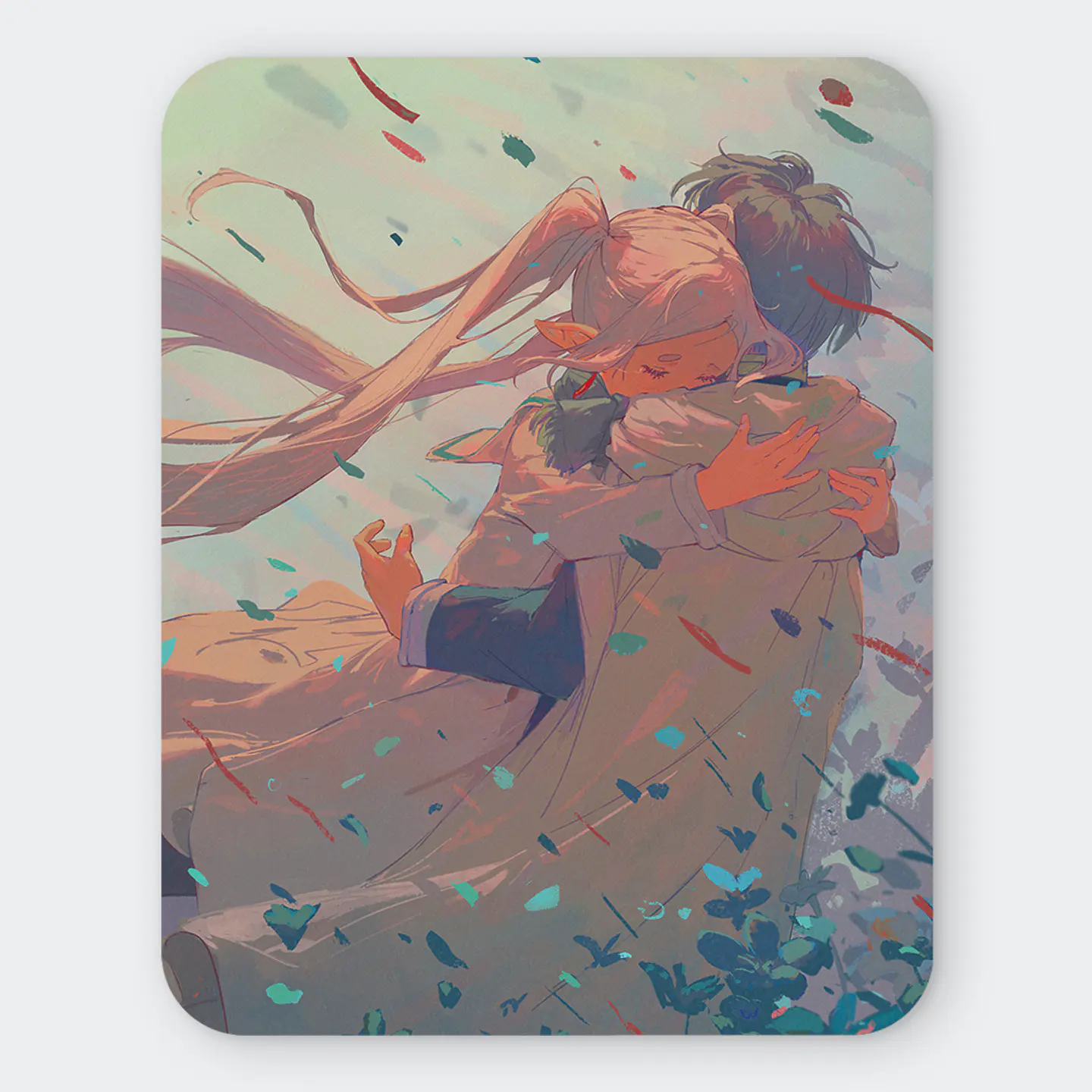 Mousepad 20x24 cm - Diseño Frieren & Himmel: Timeless Embrace 1