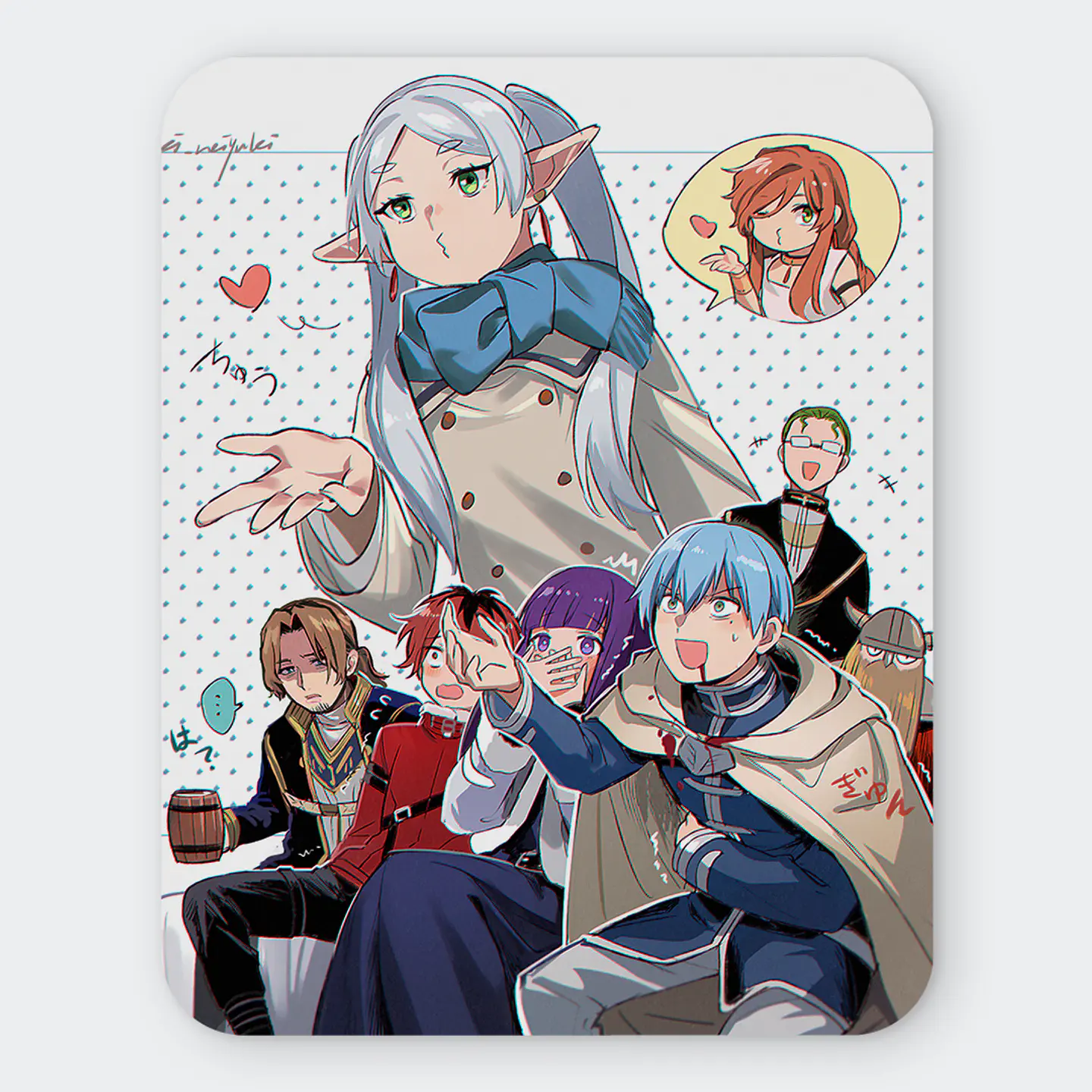 Mousepad 20x24 cm - Diseño Frieren: Deadly Kiss Comedy 1