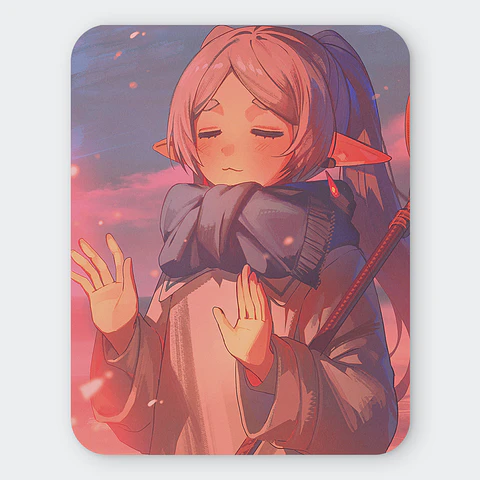 Mousepad 20x24 cm - Diseño Frieren: Sunset Scarf Warmth