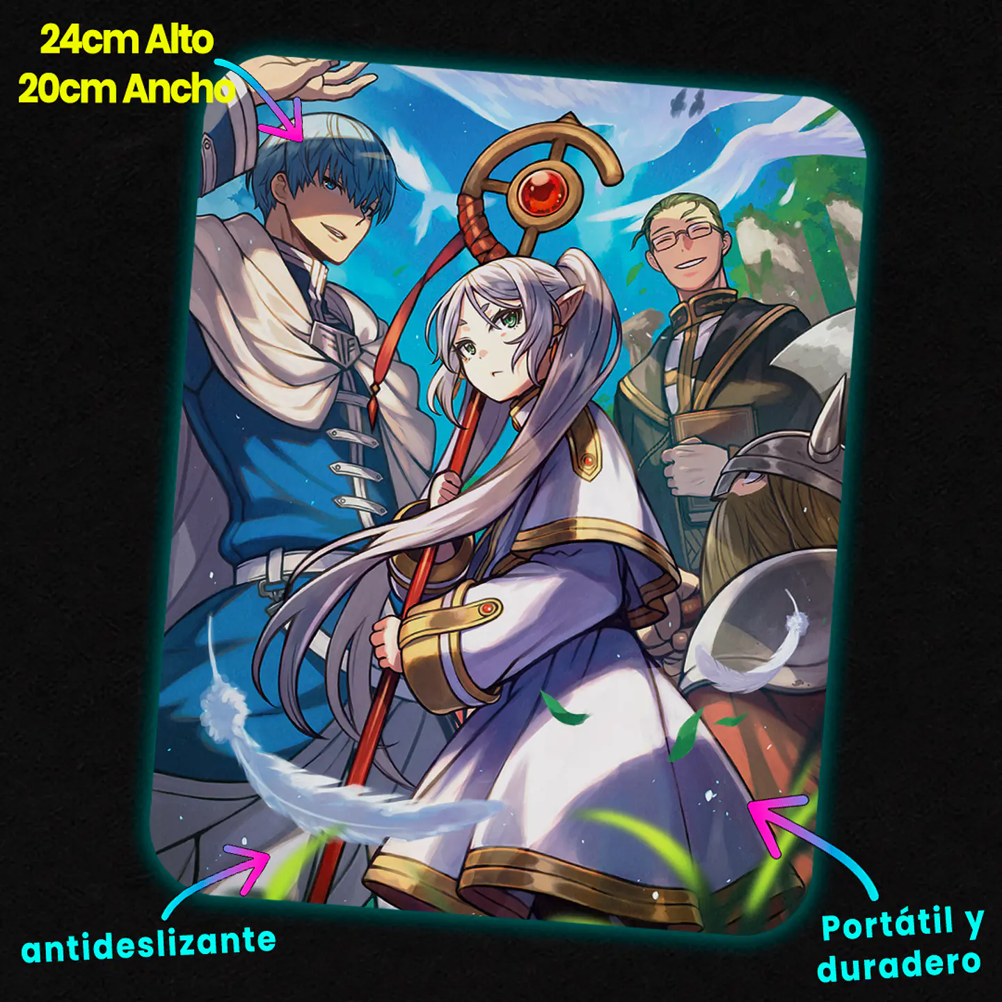 Mousepad 20x24 cm - Diseño Frieren & The Hero’s Party Legacy 2
