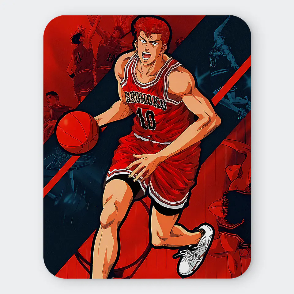 Mousepad 20x24 cm - Diseño Hanamichi Sakuragi King of Rebounds 1