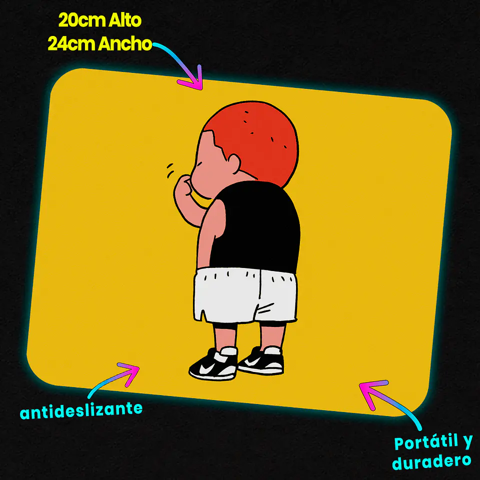 Mousepad 20x24 cm - Diseño Hanamichi Sakuragi Chibi Solitude 2