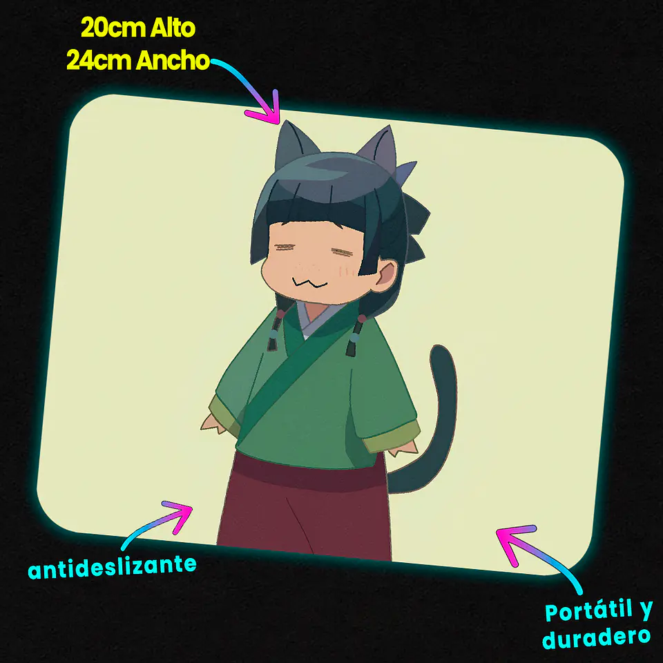 Mousepad 20x24 cm - Diseño Maomao Neko Apothecary 2