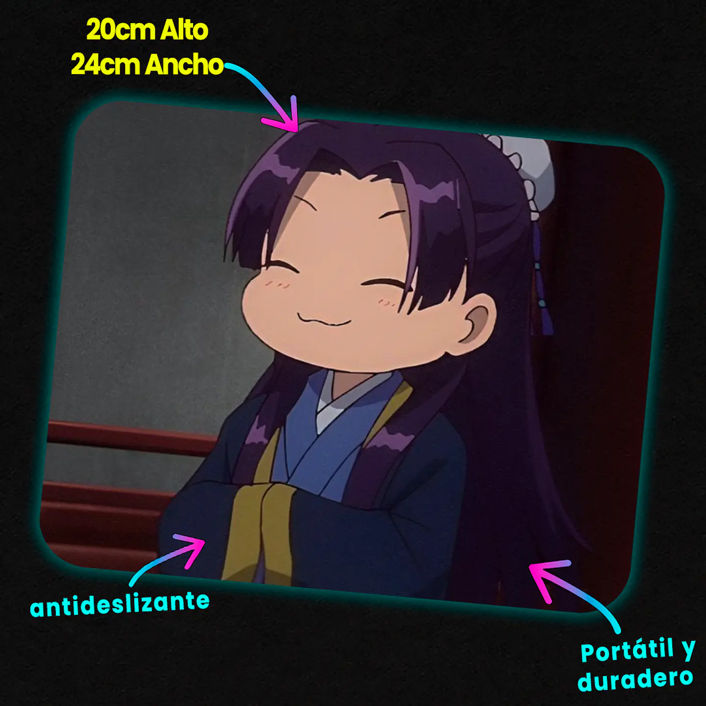 Mousepad 20x24 cm - Diseño Jinshi Chibi Smirk 2