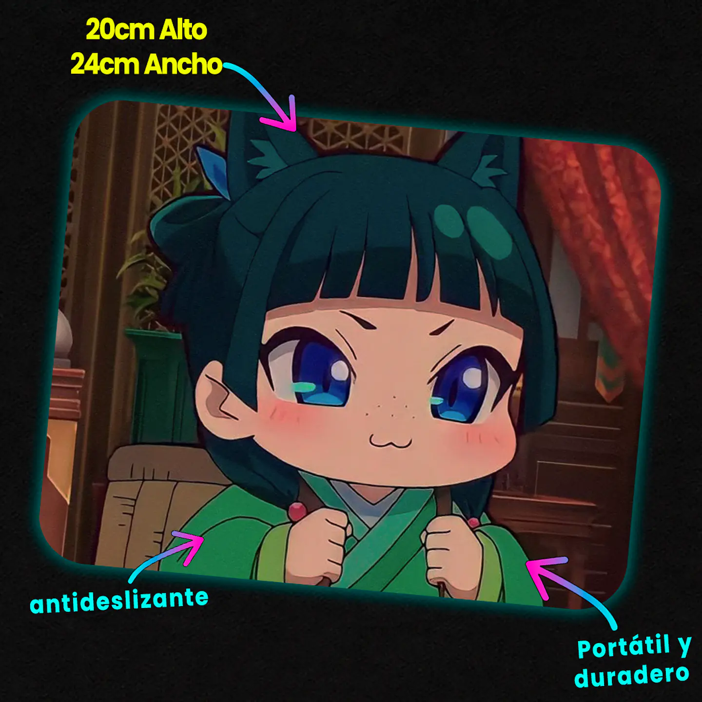 Mousepad 20x24 cm - Diseño Maomao Chibi Cat-Boutique 2