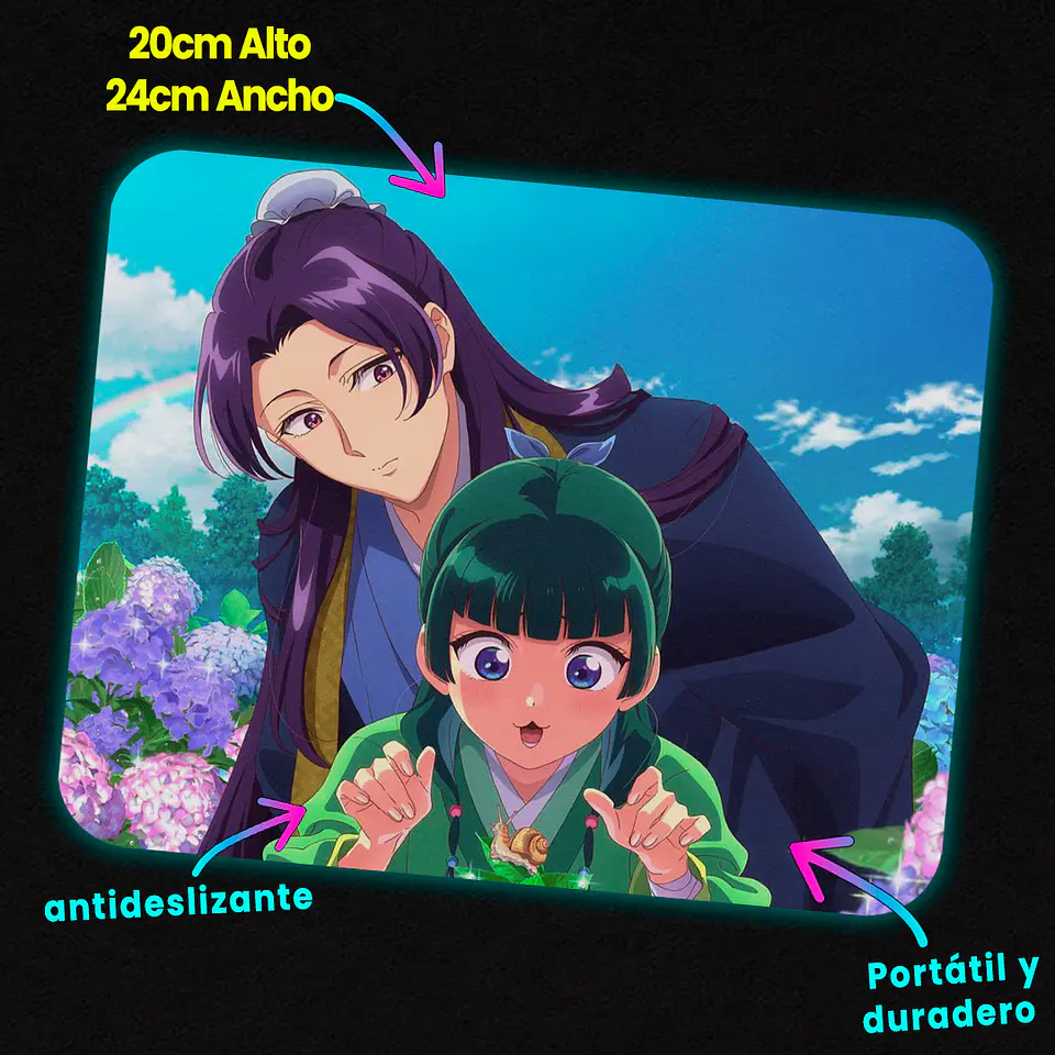 Mousepad 20x24 cm - Diseño Maomao & Jinshi Garden Discovery 2