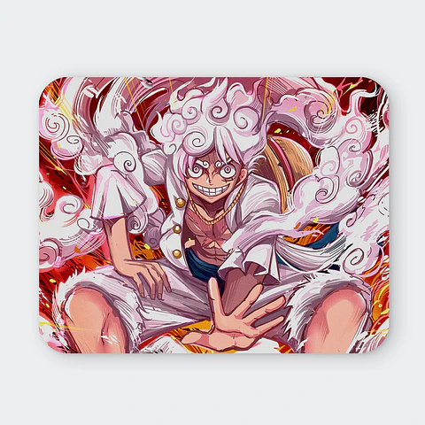 Mousepad 20x24 cm - Diseño Luffy Gear 5 Sun God Awakening