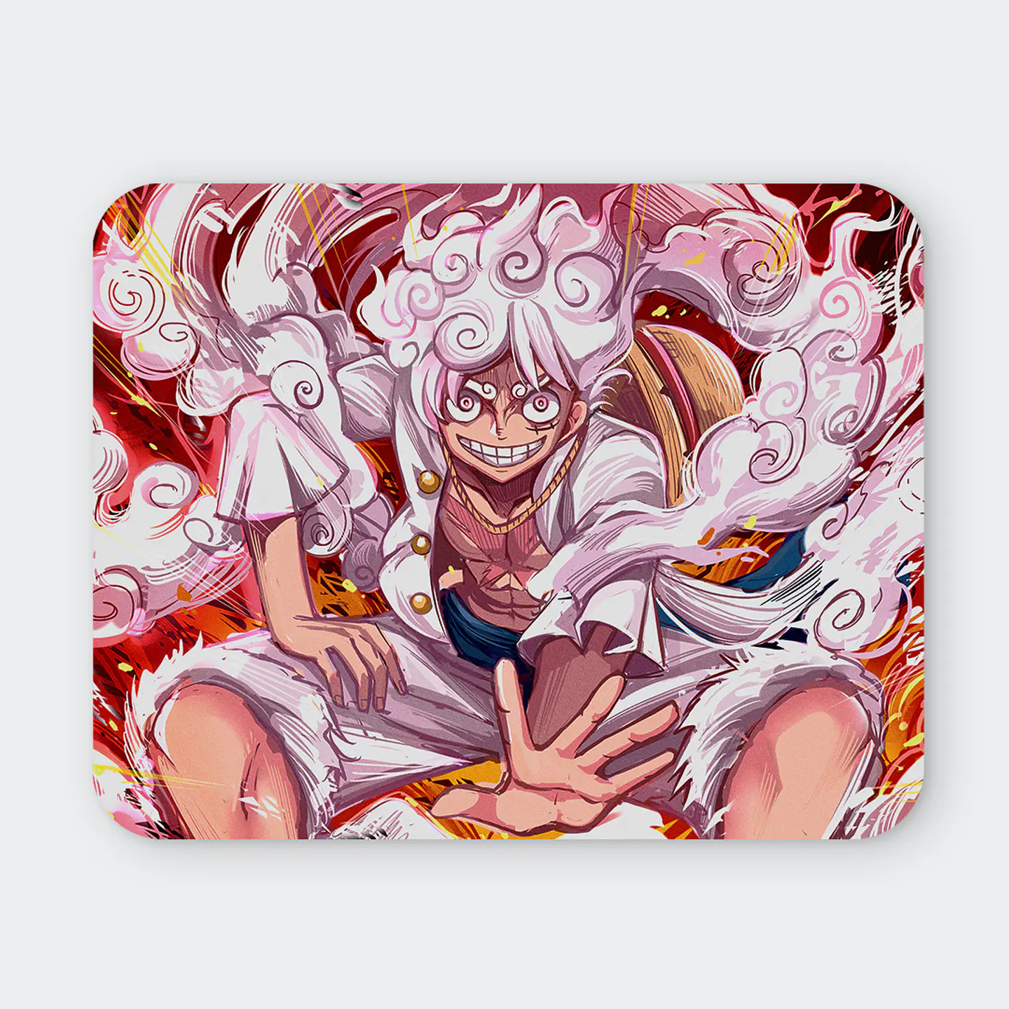 Mousepad 20x24 cm - Diseño Luffy Gear 5 Sun God Awakening 1