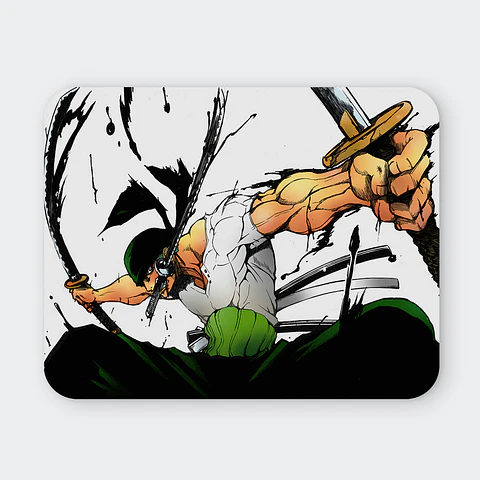 Mousepad 20x24 cm - Diseño Zoro Santoryu Ink Strike