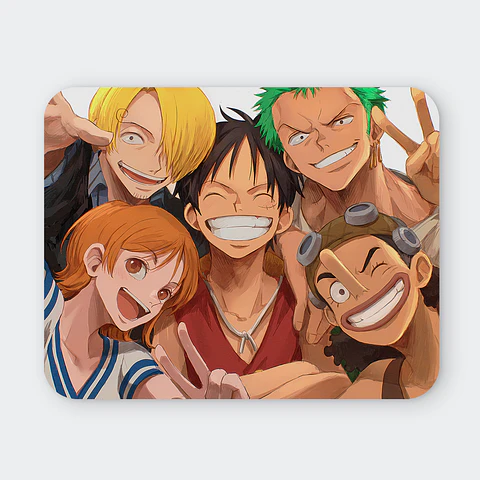 Mousepad 20x24 cm - Diseño Mugiwara Nakama Selfie