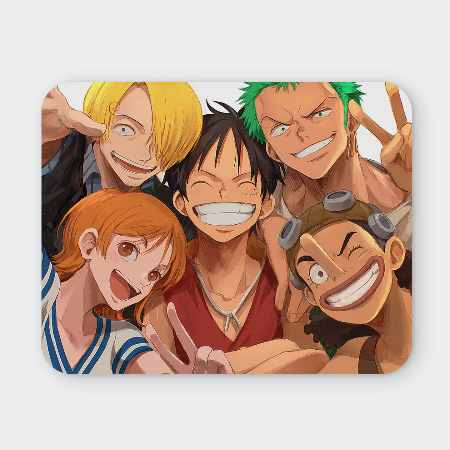 Mousepad 20x24 cm - Diseño Mugiwara Nakama Selfie 1