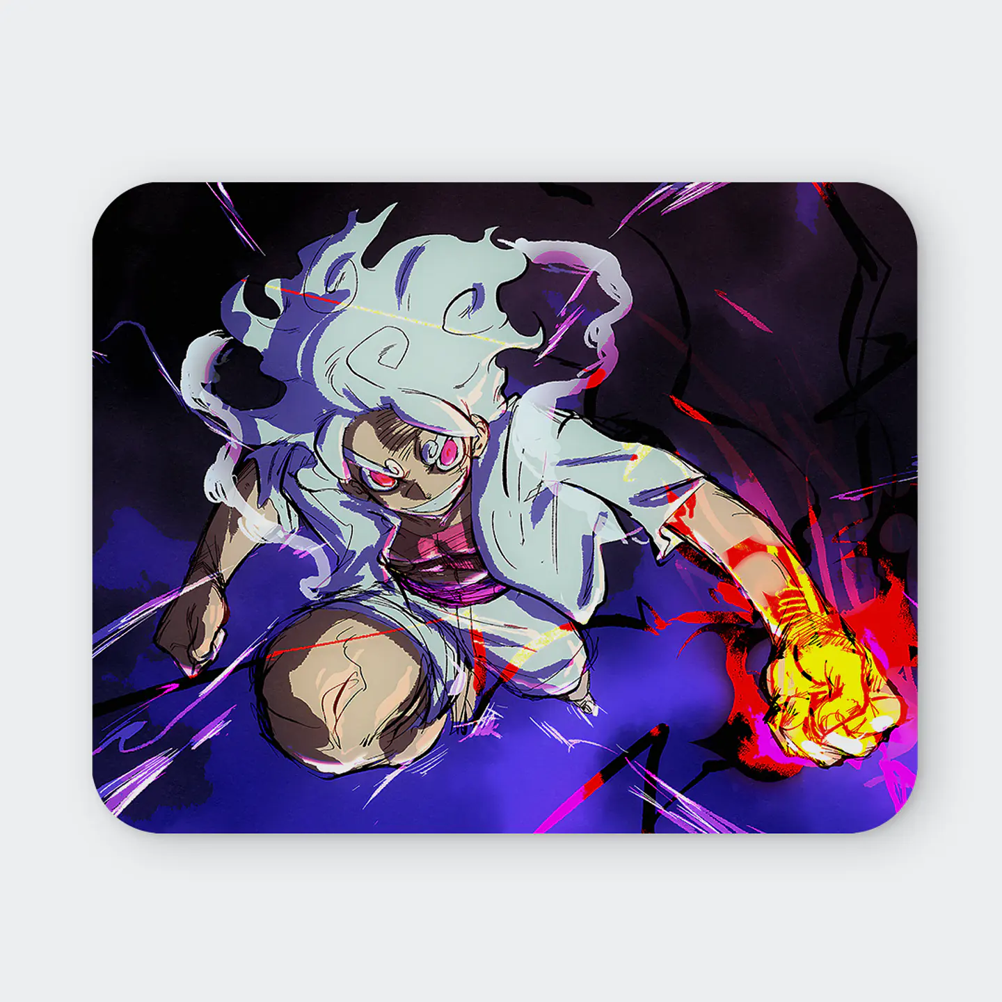 Mousepad 20x24 cm - Diseño Luffy Gear 5 Sun God Awakening 1