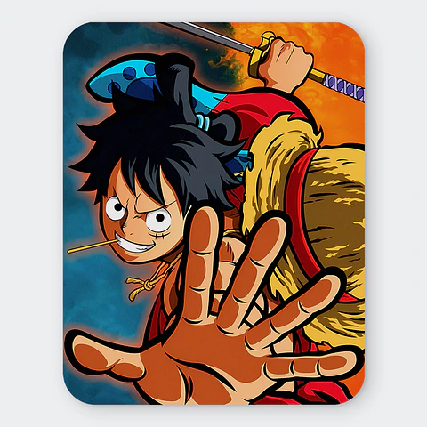 Mousepad 20x24 cm - Diseño Luffy Wano Warrior Spirit
