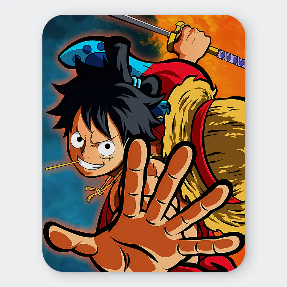 Mousepad 20x24 cm - Diseño Luffy Wano Warrior Spirit 1